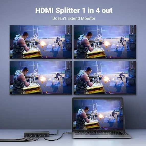 HDMI სპლიტერი UGREEN CM570 (90514), HDMI Splitter 1 In 4, Black , 6 image - Primestore.ge
