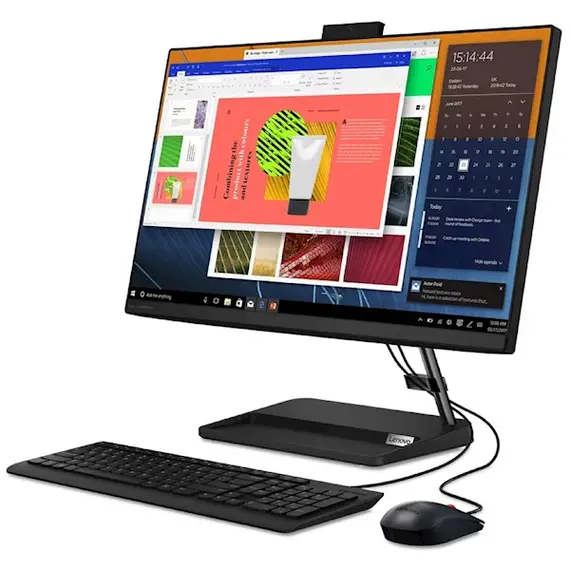 All In One კომპიუტერი Lenovo IdeaCentre 3 24ALC6 Ryzen 5 7430U 16GB 512GB Black , 2 image - Primestore.ge