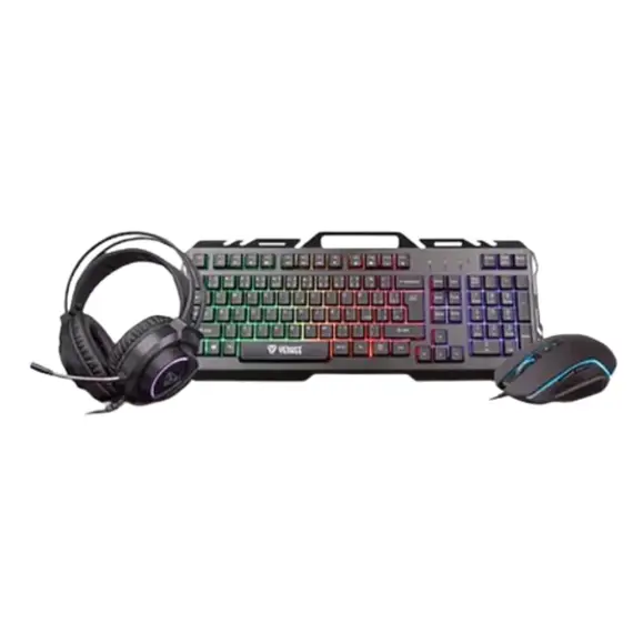 კლავიატურა + მაუსი + ყურსასმენი YENKEE PREMIUM GAMING SET 3in1 ECLIPSE  - Primestore.ge