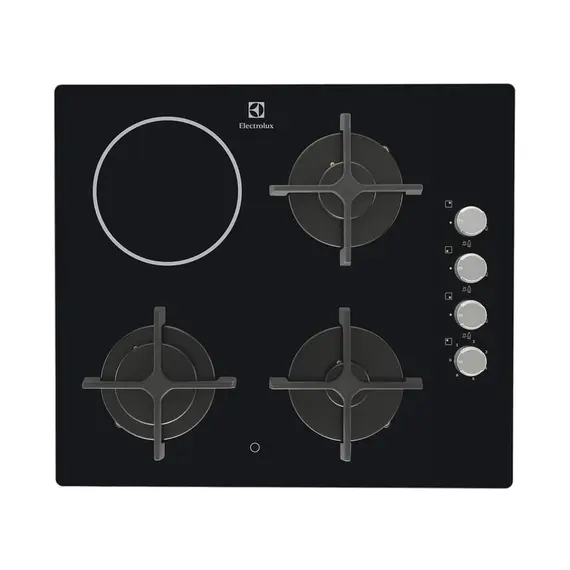 ჩასაშენებელი ქურის ზედაპირი Electrolux EGE6182NOK Hob, Built-in, Gas, Electric Black - Primestore.ge