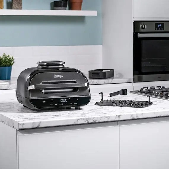 გრილი Ninja AG551EU, 2460W, 3.8L, Grill And Air Fryer, Black/Silver , 3 image - Primestore.ge