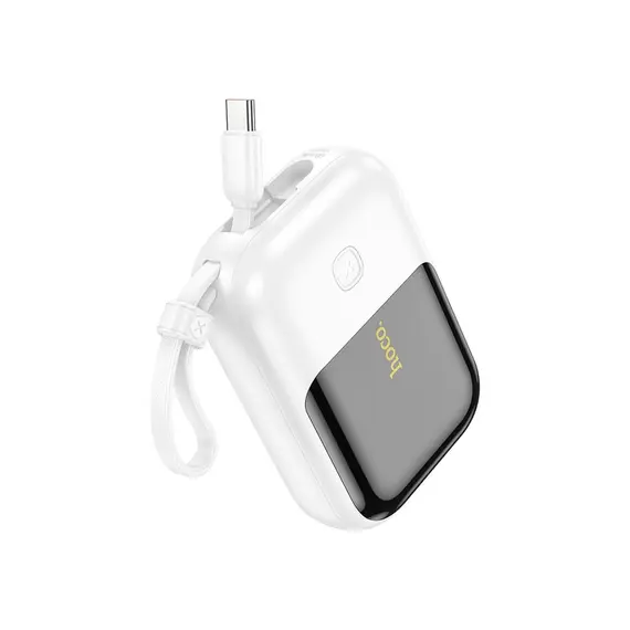 პორტატული დამტენი Hoco Q20 Fountain 22.5W+PD20W fully compatible power bank with digital display and cable(10000mAh) White  - Primestore.ge