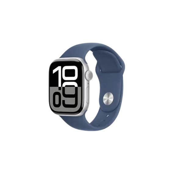 სმარტ საათი Apple Watch Series 10 GPS 46mm Silver Aluminum Case With Denim Sport Band MWWM3 M/L  - Primestore.ge