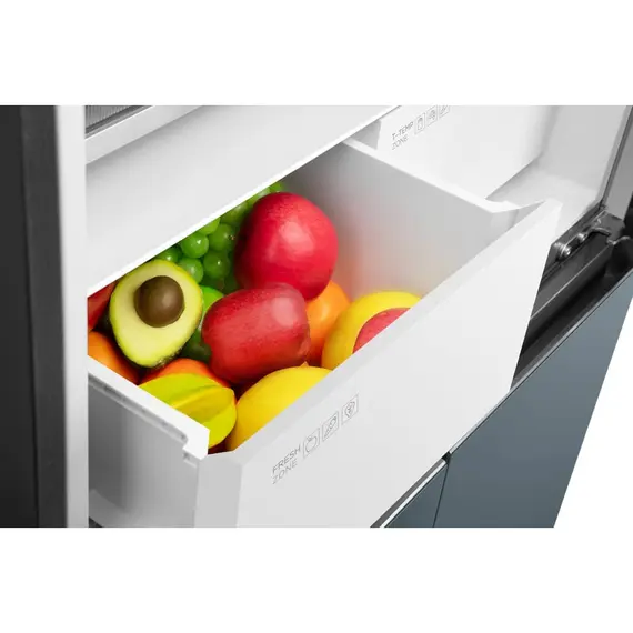 მაცივარი TCL C521CDB, 521L, Energy E, 190x64x83.3, Glass Door, LED Display, Metal Fresh , 13 image - Primestore.ge