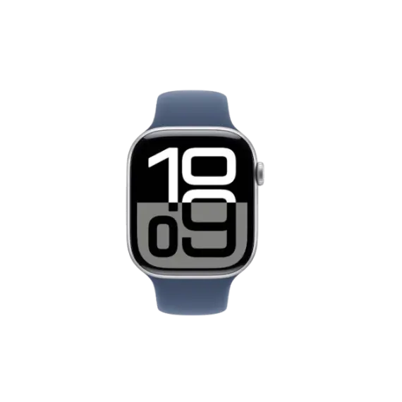 სმარტ საათი Apple Watch Series 10 GPS 46mm Silver Aluminum Case With Denim Sport Band MWWM3 M/L , 2 image - Primestore.ge