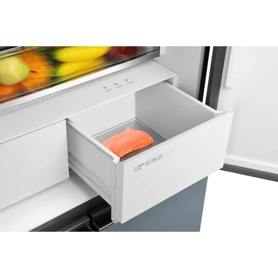 მაცივარი TCL C521CDB, 521L, Energy E, 190x64x83.3, Glass Door, LED Display, Metal Fresh , 10 image - Primestore.ge
