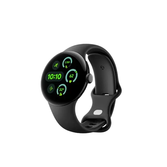 სმარტ საათი Google Pixel Watch 3 41mm Wi-Fi Matte Black Aluminum Case with Obsidian Active Band  - Primestore.ge