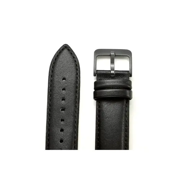 სმარტ საათის სამაჯური 20mm Cowhide Leather Watch Band For Samsung Galaxy Watch's - Black , 4 image - Primestore.ge