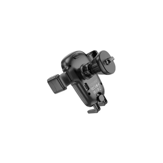მანქანის დანტენი Hoco HW1 Pro Wireless fast Charge Car Holder (air outlet) Black , 4 image - Primestore.ge