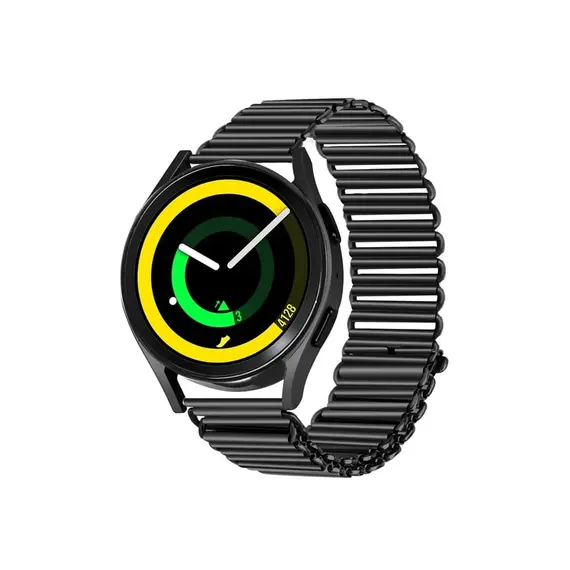 სმარტ საათის სამაჯური Stainless Steel Wrist Band 20mm Adjustable Hollow Watch Strap - Black , 2 image - Primestore.ge