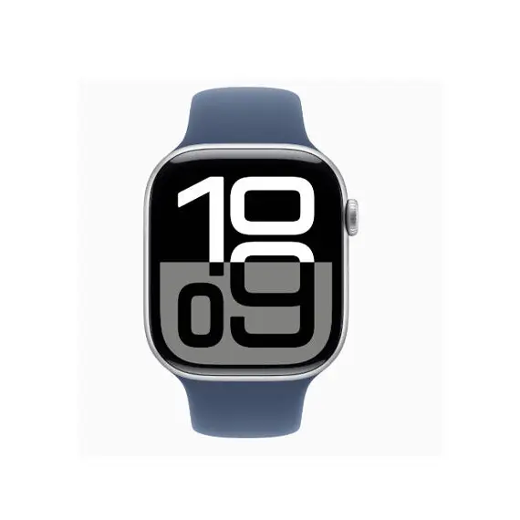 სმარტ საათის სამაჯური Apple Watch Series 10 GPS 42mm Silver Aluminum Case With Denim Sport Band MWWC3 M/L , 2 image - Primestore.ge