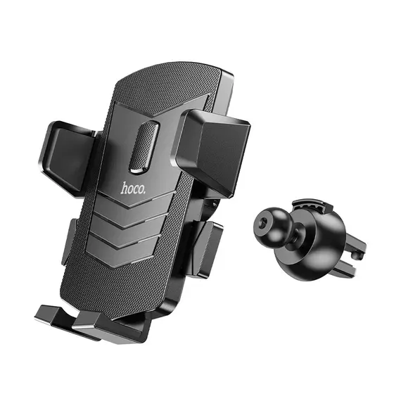 ავტომობილის სამაგრი HOCO CA86 Davy one-button air outlet car holder - Black , 2 image - Primestore.ge