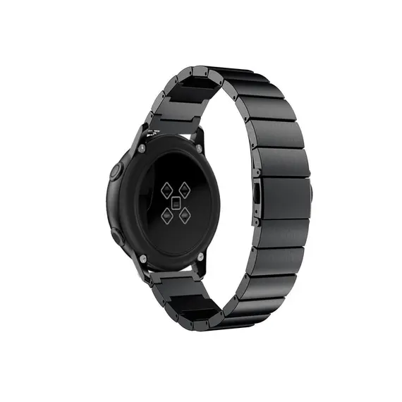 სმარტ საათის სამაჯური Stainless Steel Watch Band 20mm for Samsung Galaxy Watch Active, Smart Watch Replacement Strap - Black  - Primestore.ge
