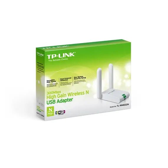 უსადენო დამტენი TP - LINK 300Mbps High Gain Wireless USB Adapter TL-WN822N , 2 image - Primestore.ge