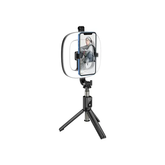 მობილურის სამაგრი Hoco LV03 Plus Showfull fill light live broadcast holder black , 2 image - Primestore.ge