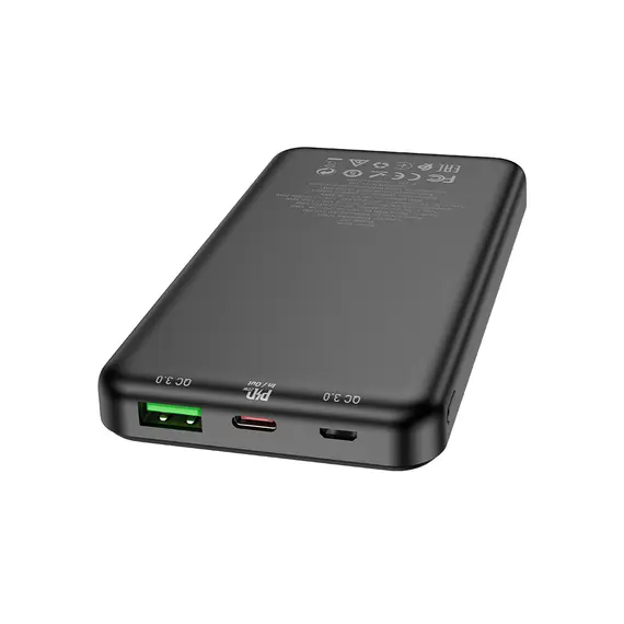 პორტატული დამტენი Hoco J87 Tacker PD20W+QC3.0 Power Bank (10000mAh) Black - Primestore.ge