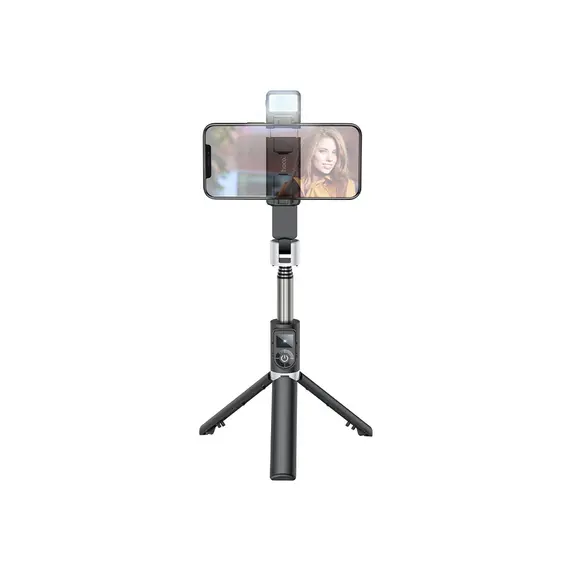 Mobile phone holder Hoco K16 aluminum alloy fill light live broadcast holder black