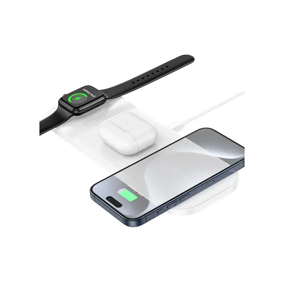 უსადენო დამტენი Hoco CQ5 Step 3-in-1 wireless fast charger White , 4 image - Primestore.ge