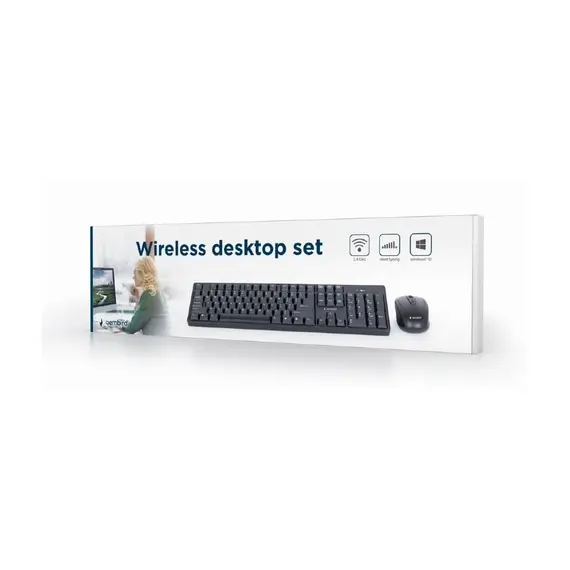 Keyboard and mouse GEMBIRD Wireless Keyboard and mouse - Black, 2 image