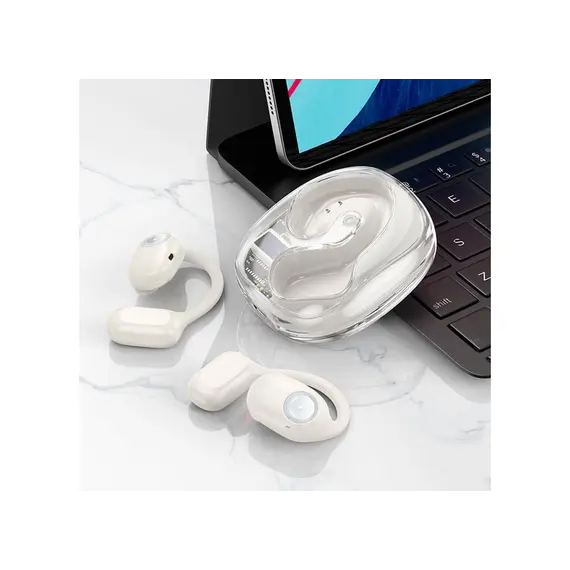 ყურსასმენი Hoco EA3 Talent open true wireless BT headset milky white , 3 image - Primestore.ge