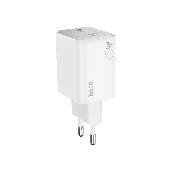 Adapter Hoco N42 Elogiado dual-port PD45W (2C) charger white, 2 image