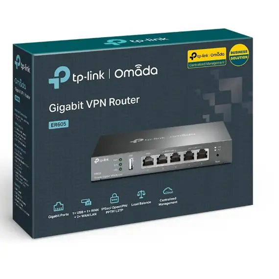 როუტერი TP-Link ER605 Omada Gigabit VPN Router , 3 image - Primestore.ge