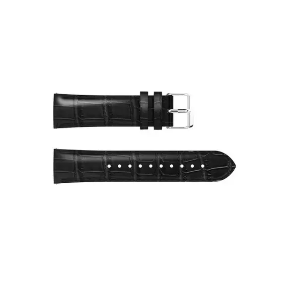 სმარტ საათის სამაჯური For Samsung Galaxy Watch 42mm, Smart Watch Strap Bracelet 20mm Crocodile Texture Genuine Leather - Black , 4 image - Primestore.ge