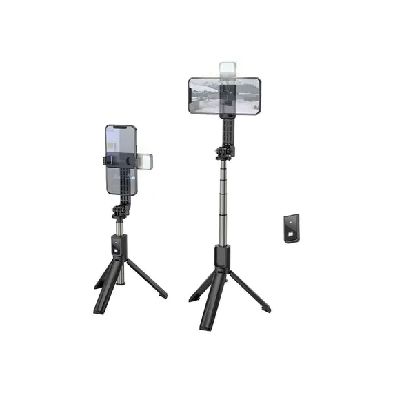 მობილურის სამაგრი Hoco LV03 Plus Showfull fill light live broadcast holder black , 3 image - Primestore.ge
