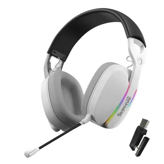 Headphone MARVO HG9086W WH Pulz 70W White wireless headset