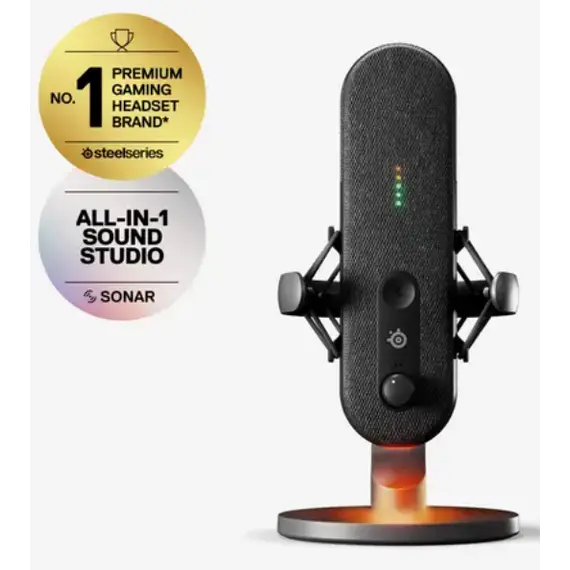 მიკროფონი SteelSeries Gaming microphone Alias Pro, Omni, USB-A, black  - Primestore.ge