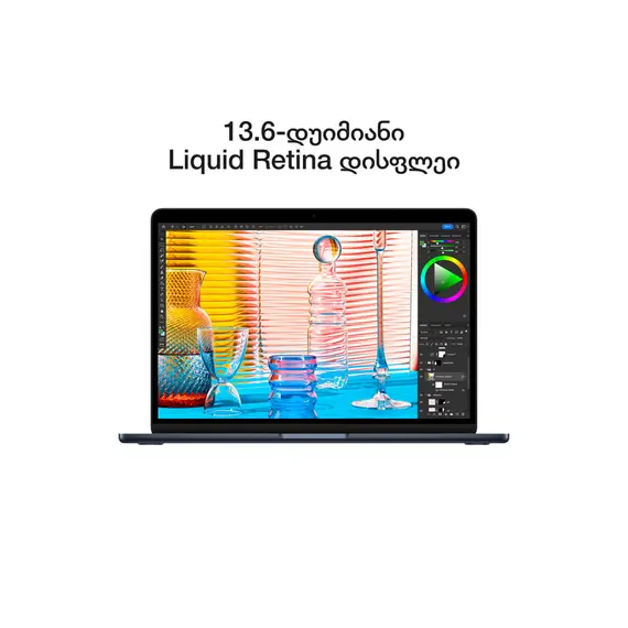 ნოუთბუქი Apple MacBook Air 13" M2 8-core CPU and 8-core GPU (16GB/256GB) - Midnight , 3 image - Primestore.ge