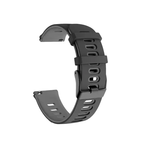 სმარტ საათის სამაჯური For Samsung Galaxy Watch's Silicone Watch Strap 20mm - Black / Grey  - Primestore.ge