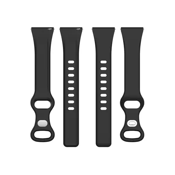 სმარტ საათის სამაჯური 20mm Watch Band for Samsung Galaxy Watch Huawei Watch GT 3 42mm , Silicone  Wrist Strap - Black , 3 image - Primestore.ge