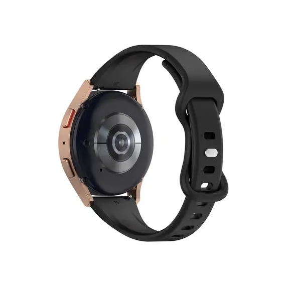 სმარტ საათის სამაჯური 20mm Watch Band for Samsung Galaxy Watch Huawei Watch GT 3 42mm , Silicone  Wrist Strap - Black , 2 image - Primestore.ge
