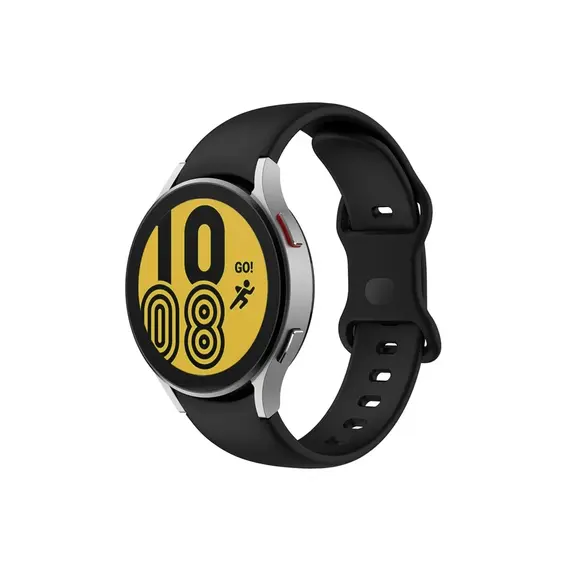 სმარტ საათის სამაჯური For Samsung Galaxy Watch's Silicone Watch Band 20mm - Black , 2 image - Primestore.ge