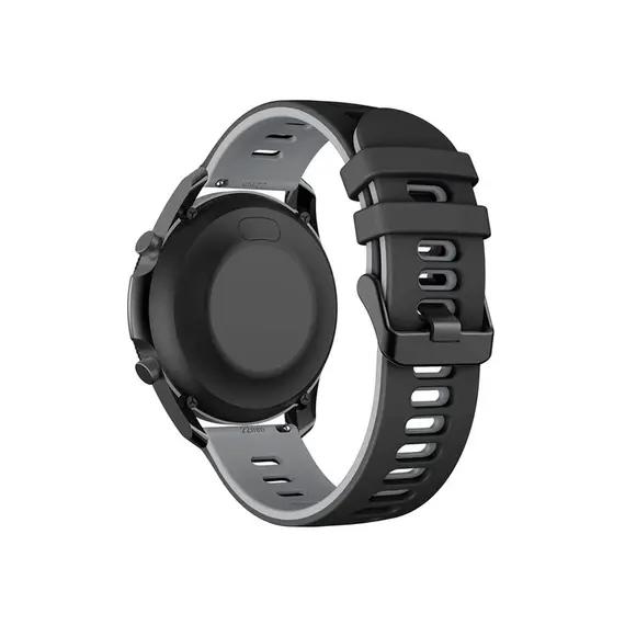 სმარტ საათის სამაჯური For Samsung Galaxy Watch's Silicone Watch Strap 20mm - Black / Grey , 2 image - Primestore.ge