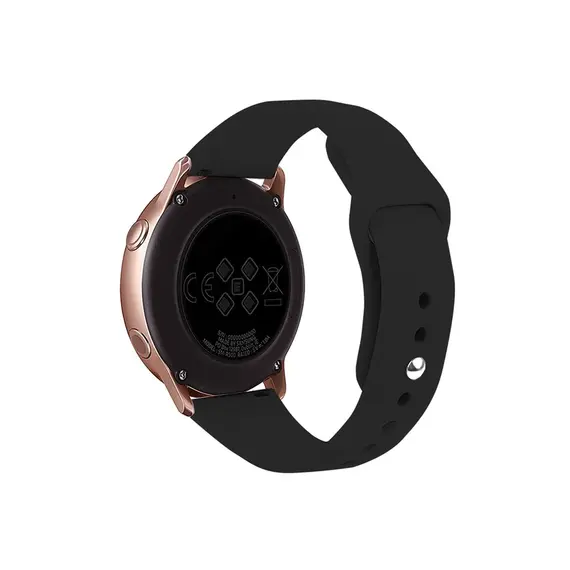 სმარტ საათის სამაჯური Kalebol KLB-GSNL-001 For Samsung Galaxy Watch6 Classic 47mm 43mm Watch Band 20mm Silicone Strap - Black  - Primestore.ge