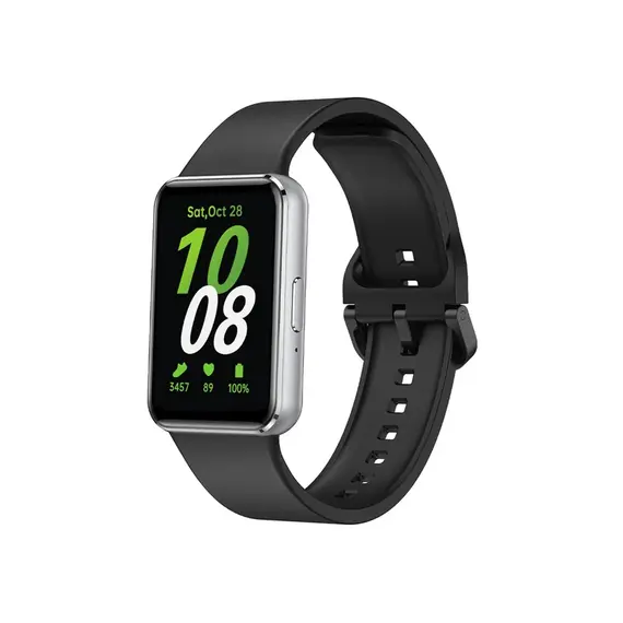 სმარტ საათის სამაჯური For Samsung Galaxy Fit3 Watch Band Soft Silicone Strap Replacement - Black , 2 image - Primestore.ge