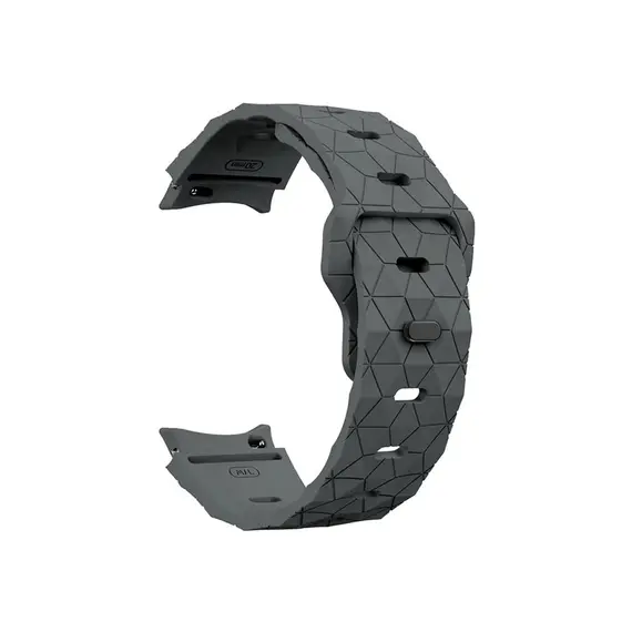 სმარტ საათის სამაჯური For Samsung Galaxy Watch FE 40mm KALEBOL KLB-ZQWFKGJ-001 / Watch 4 / 5 / 6 Football Pattern Silicone Watch Strap Band - Grey  - Primestore.ge