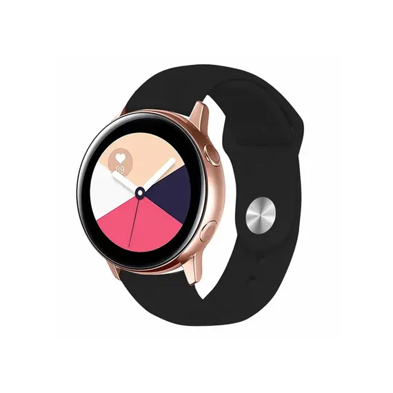 სმარტ საათის სამაჯური Kalebol KLB-GSNL-001 For Samsung Galaxy Watch6 Classic 47mm 43mm Watch Band 20mm Silicone Strap - Black , 2 image - Primestore.ge