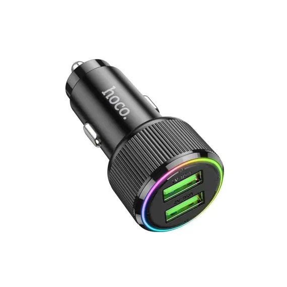 მანქანის დამტენი Hoco NZ14 Guerrero 36W USB dual-port car charger black , 2 image - Primestore.ge