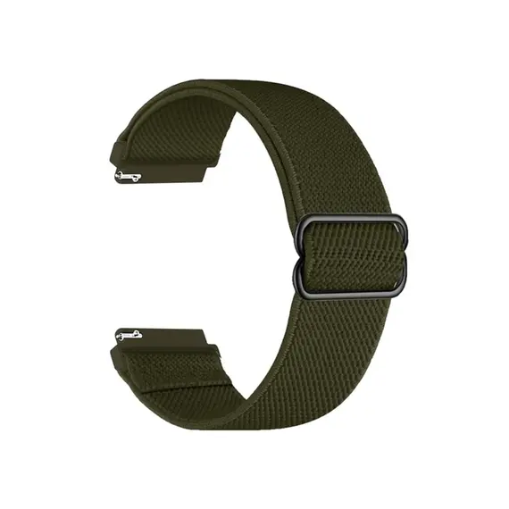 სმარტ საათის სამაჯური For Samsung Galaxy Watch6 Classic 47mm 43mm Watch Strap 20mm Adjustable Nylon Wrist Band - Dark Olive Green  - Primestore.ge