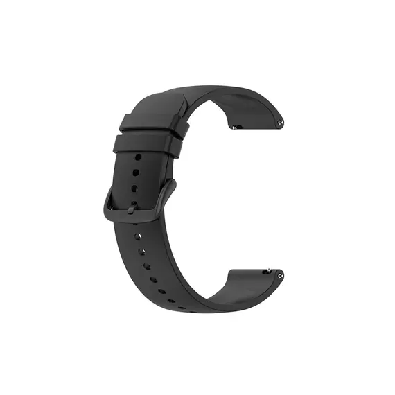 სმარტ საათის სამაჯური for Samsung Galaxy Watch Soft Silicone Adjustable Smart Watch Band Replacement Strap 20mm -Black  - Primestore.ge