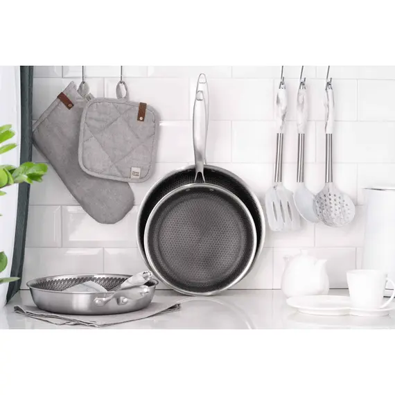 ტაფა Ardesto Fry pan Black Mars Avior, 24cm, Triply stainless steel , 6 image - Primestore.ge