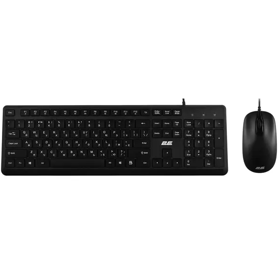 კლავიატურა და მაუსი 2E 2E-MK405UBK_UA, Wired, USB, Keyboard And Mouse, Black  - Primestore.ge