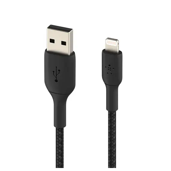 USB კაბელი BELKIN CAA002BT2MBK APPLE IPHONE CHARGER USB TO LIGHTNING CABLE 6FT , 2 image - Primestore.ge