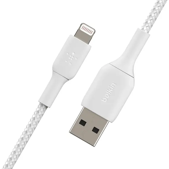 USB კაბელი BELKIN CAA002BT1MWH APPLE IPHONE CHARGER USB TO LIGHTNING  - Primestore.ge
