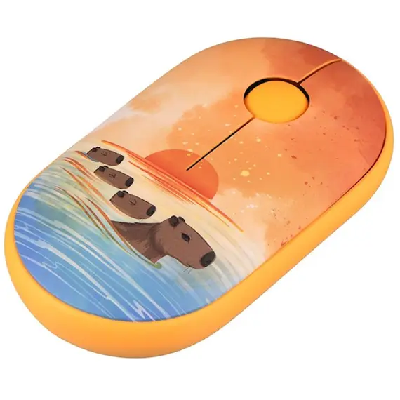 Mouse 2E MF300 CAPYBARA SUNSET Silent WL BT, Yellow, 2 image