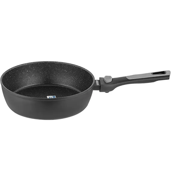 ტაფა Ardesto Deep Fry pan with removable handle Gemini Bari, 24cm, aluminium, black  - Primestore.ge