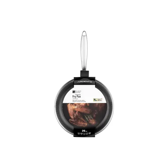 ტაფა Ardesto Fry pan Black Mars Avior, 26cm, Triply stainless steel , 3 image - Primestore.ge